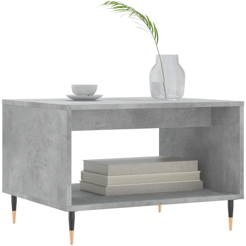 Tavolino Da Salotto Grigio Cemento 60x50x40cm Legno Multistrato - Foto 3