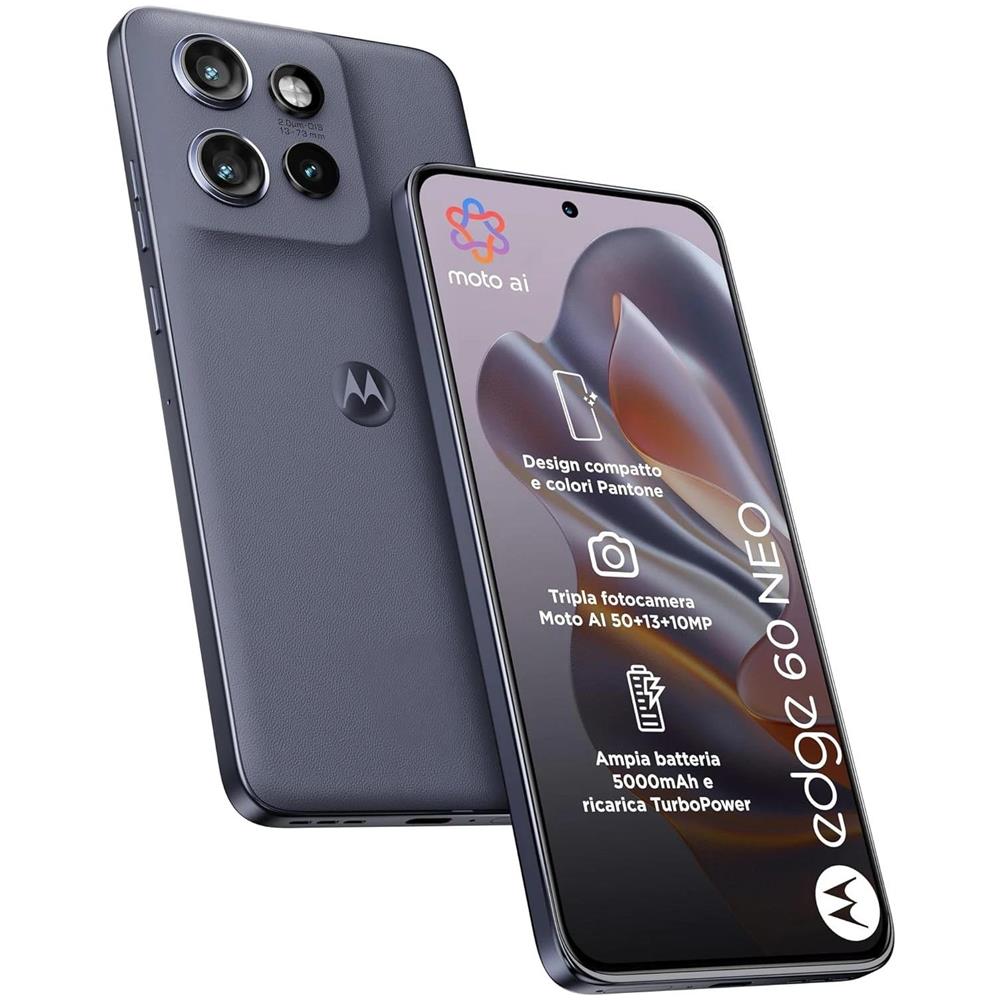 Edge 60 Neo 5G 256GB 8GB Ram Display 6.36" pOLED Main Camera 50MP (f / 1,8) OIS DualSim (nano SIM+ eSIM) USB Type-C Android 15 Dimensity 7400 5200mAh Pantone Grisaille - Foto 1