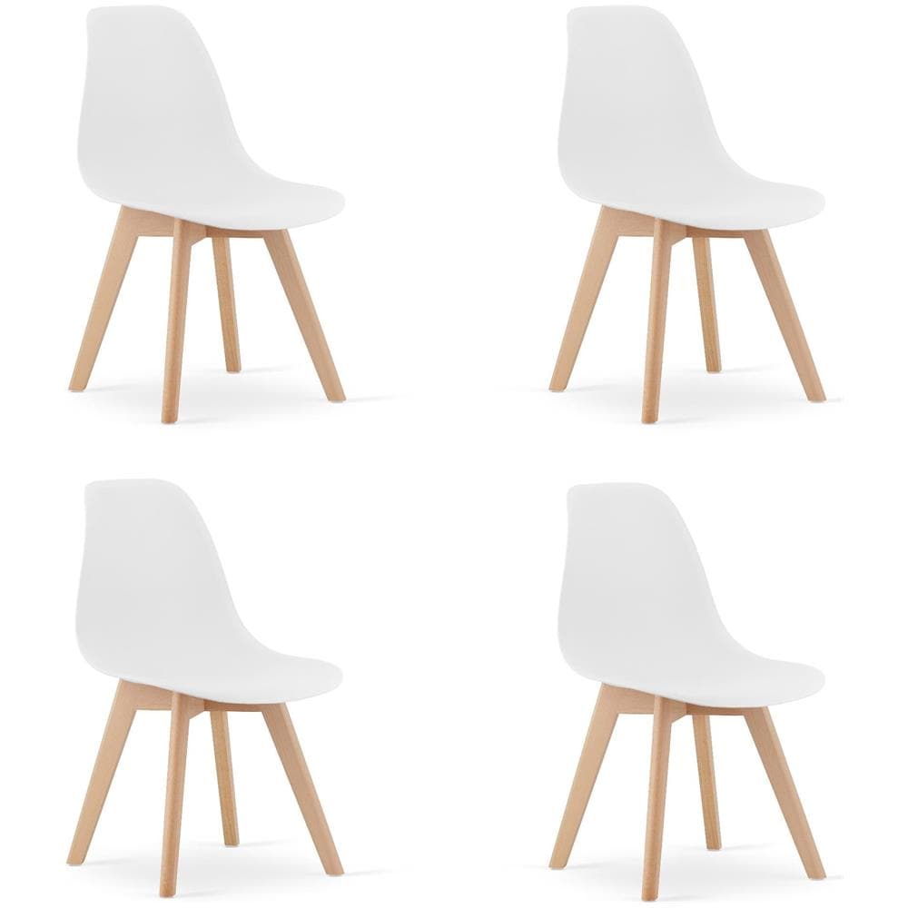 Sedia VALORA KITO - Design ergonomico bianco per soggiorno, ufficio x4 - Foto 1