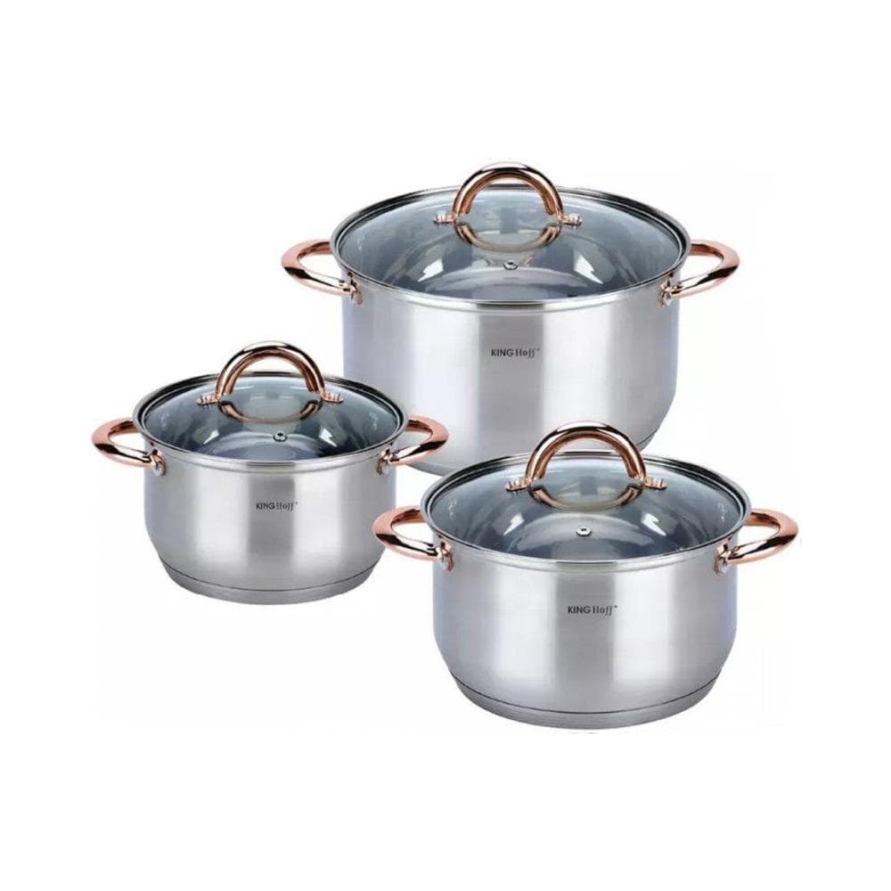 Set di pentole in acciaio inossidabile KH-1762 da 6 pezzi - Foto 1