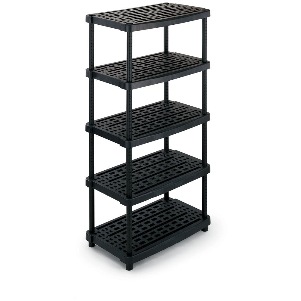 Scaffale 2436/5 nero L93 x P59 x H188,5 - Foto 2