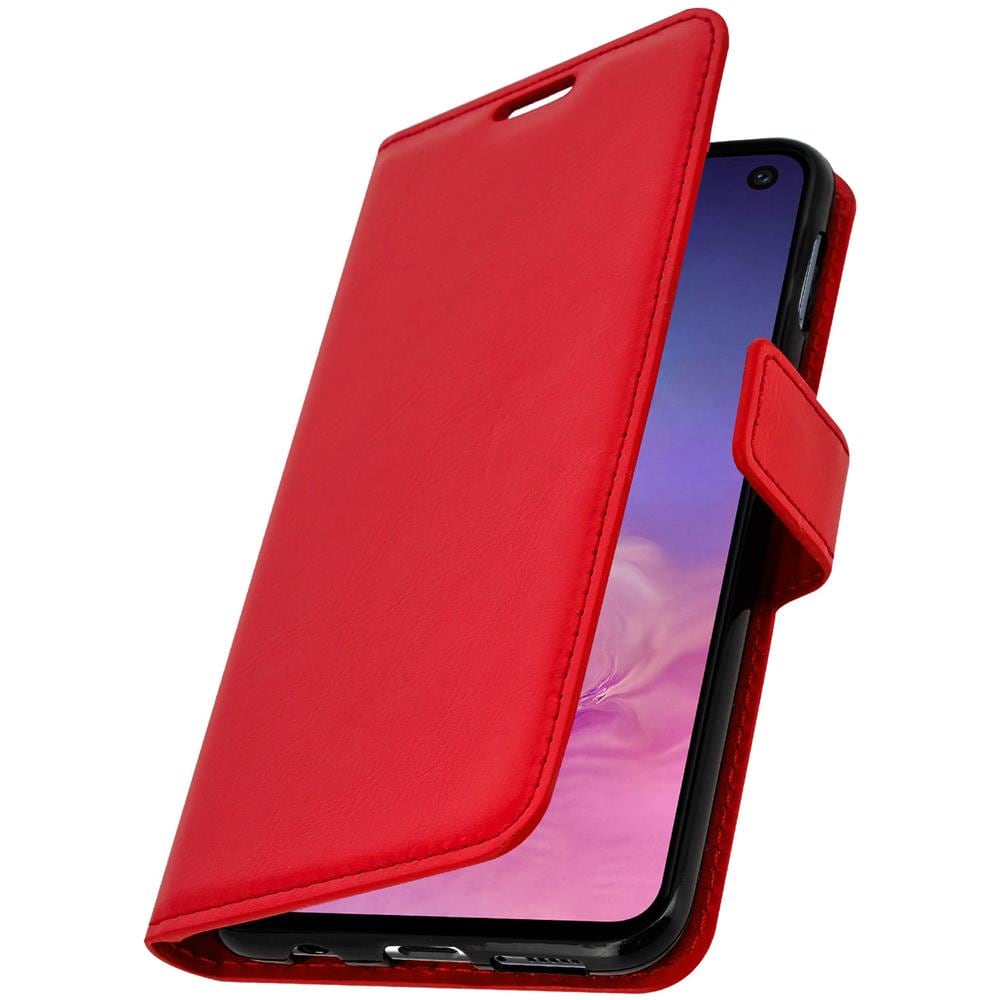 Custodia A Libro Galaxy S10e Portacarte Funzione Supporto - Rosso - Foto 2