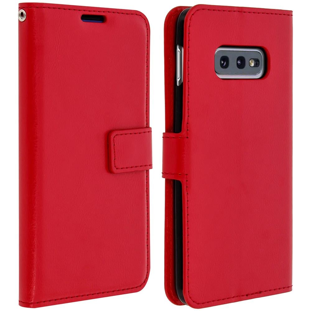 Custodia A Libro Galaxy S10e Portacarte Funzione Supporto - Rosso - Foto 1