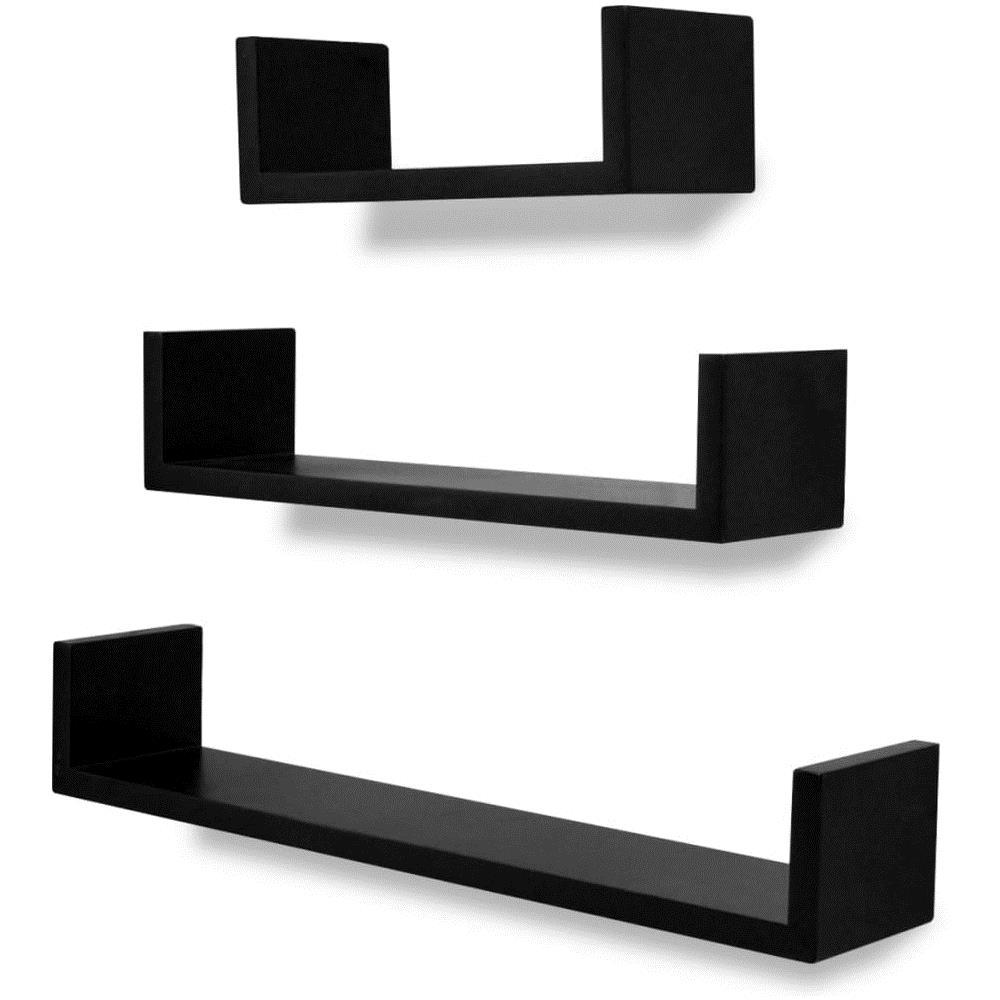 Mensole Da Parete 6 Pz Nero - Foto 2