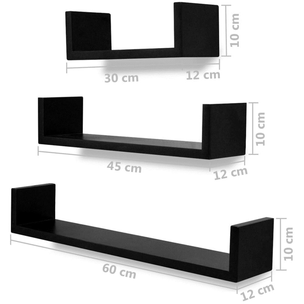 Mensole Da Parete 6 Pz Nero - Foto 5