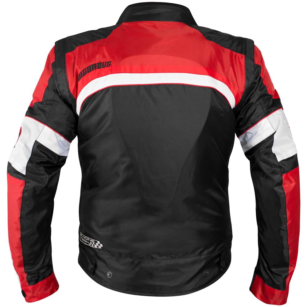 Giacca Moto Manica Staccabile Tessuto Protezioni Ce Sfoderabile Gilet Rosso S - Foto 2