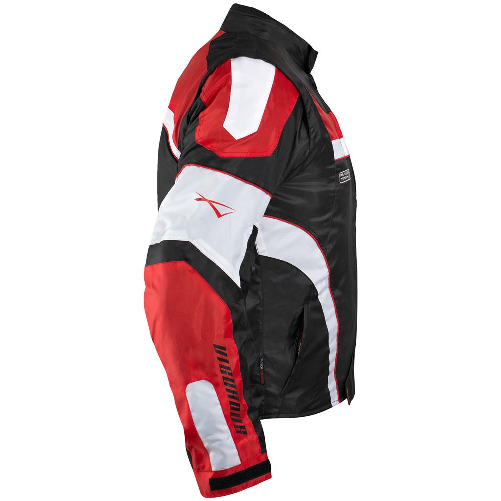 Giacca Moto Manica Staccabile Tessuto Protezioni Ce Sfoderabile Gilet Rosso S - Foto 5