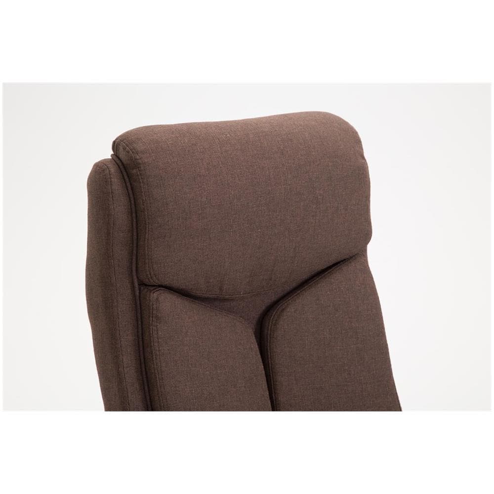 Sedia Ufficio Vaud XL in Tessuto - Poltrona Ergonomica Girevole con Alto Schienale e Braccioli I Poltrona Studio Presidenziale con Portata Max 140 kg I Sedia Pc Regolabile con 5 Ruote Marrone - Foto 5