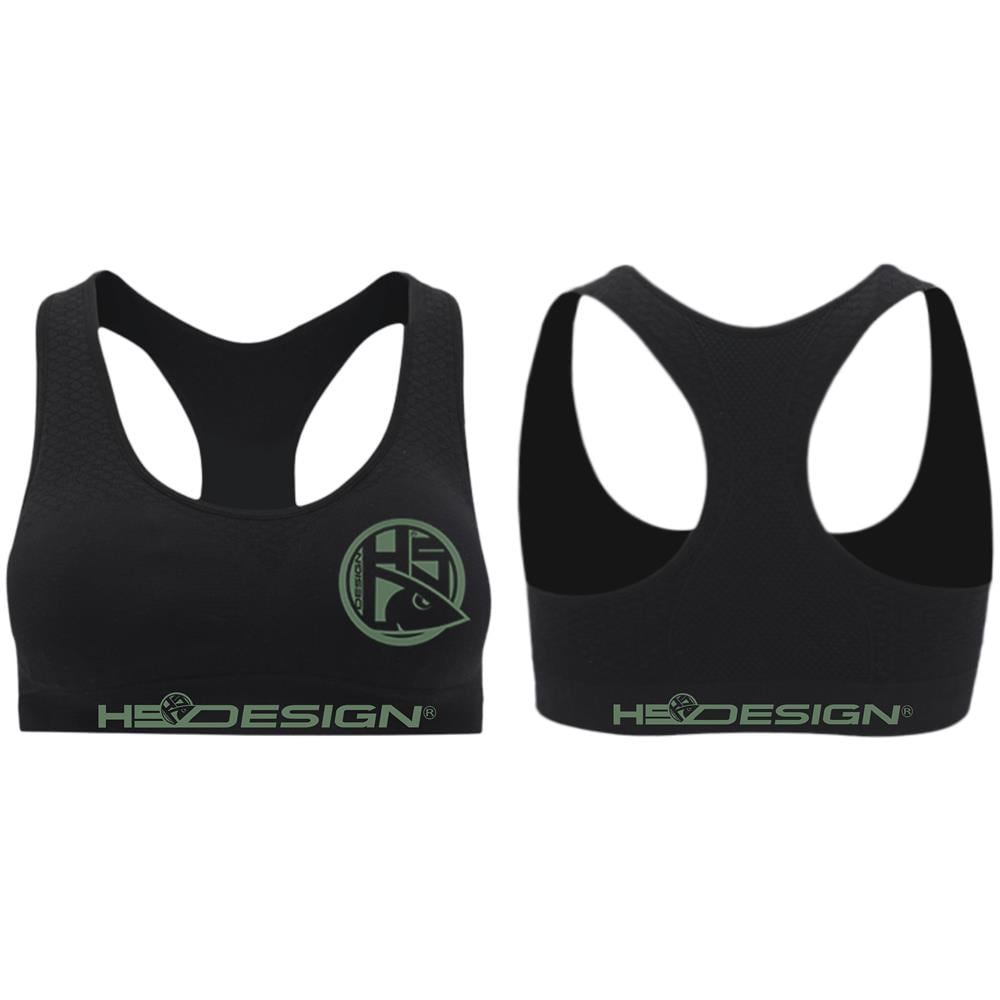 Verde Logo, S, Nero-verde, Reggiseno Sportivo, 010002101 - Foto 1