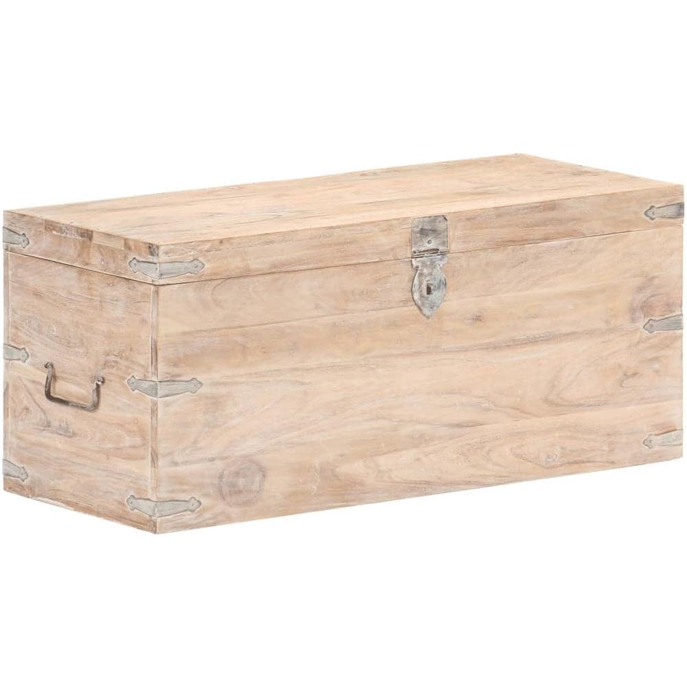 Baule 90x40x40 cm in Legno Massello di Acacia - Foto 8