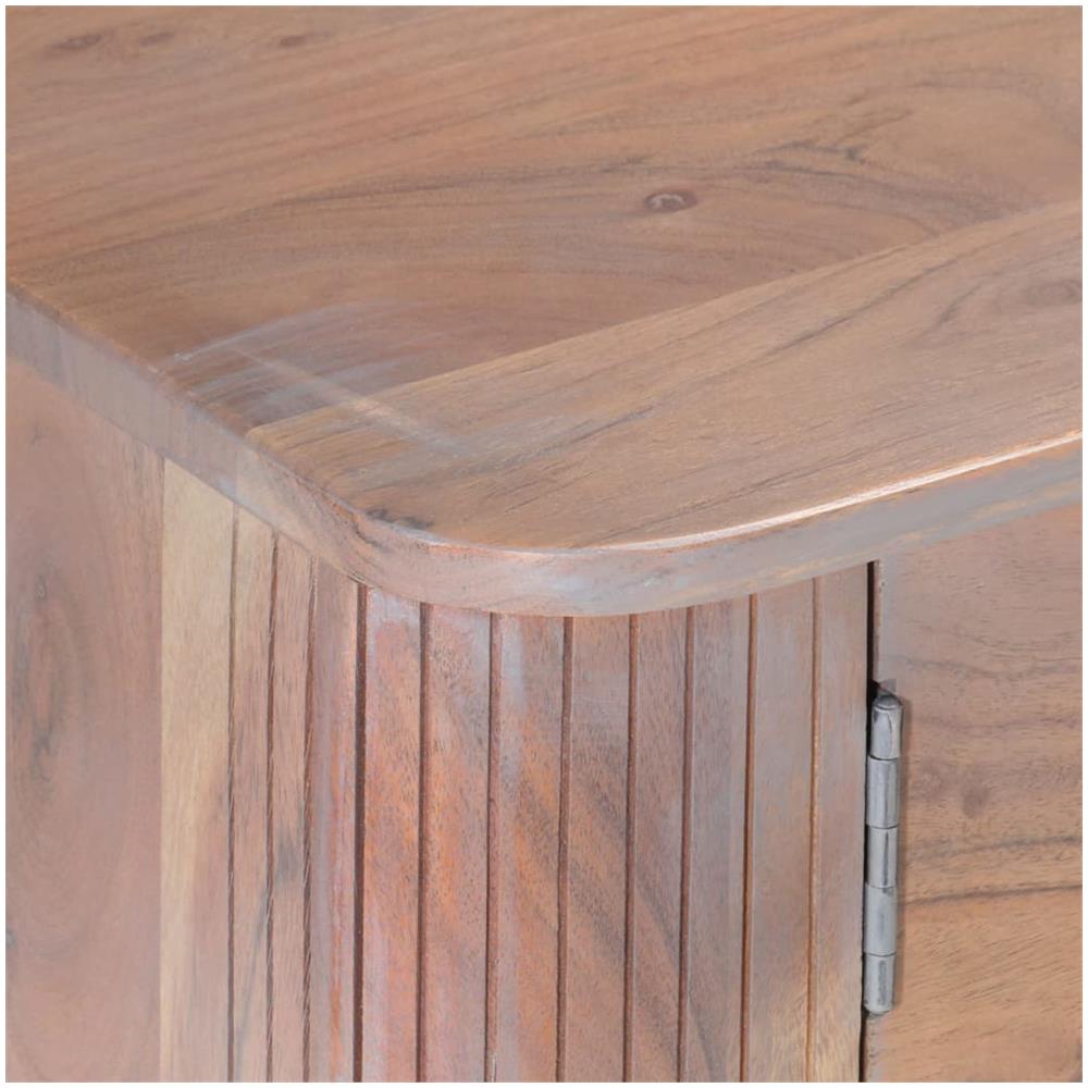 Mobile Porta TV 118x30x40 cm in Legno Massello di Acacia - Foto 2