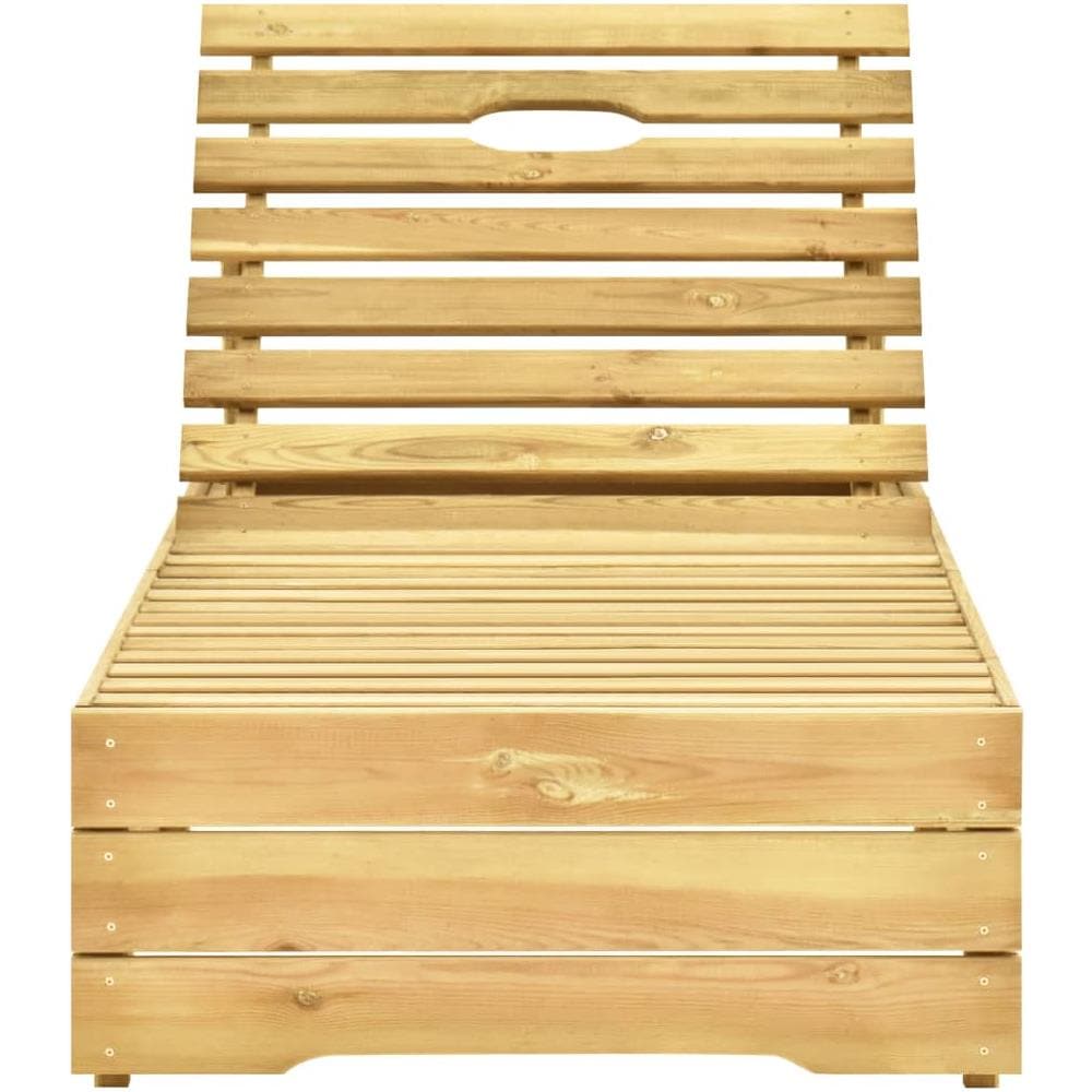 Lettino da Giardino con Cuscino Blu Royal Legno Pino Impregnato - Foto 3