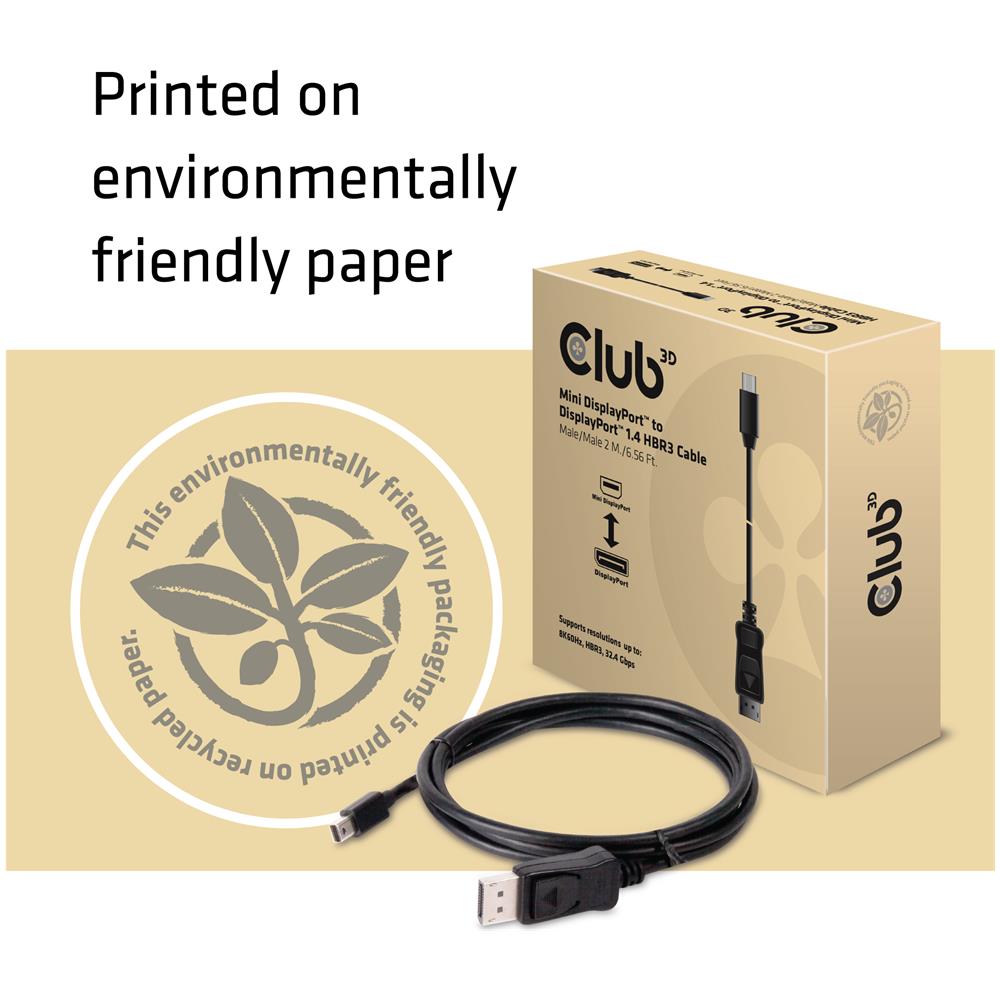 Mini DisplayPort to DisplayPort 1.4 HBR3 8K60Hz Cable, 2 Meter / 6.56 Feet - Foto 5