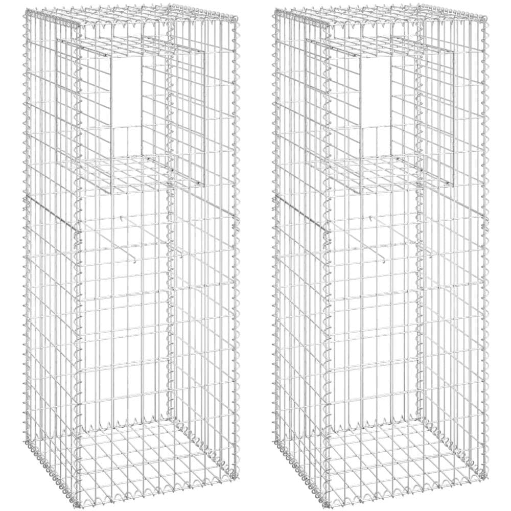 Cesti A Gabbione A Torre 2 Pz 50x50x140 Cm In Ferro - Foto 1