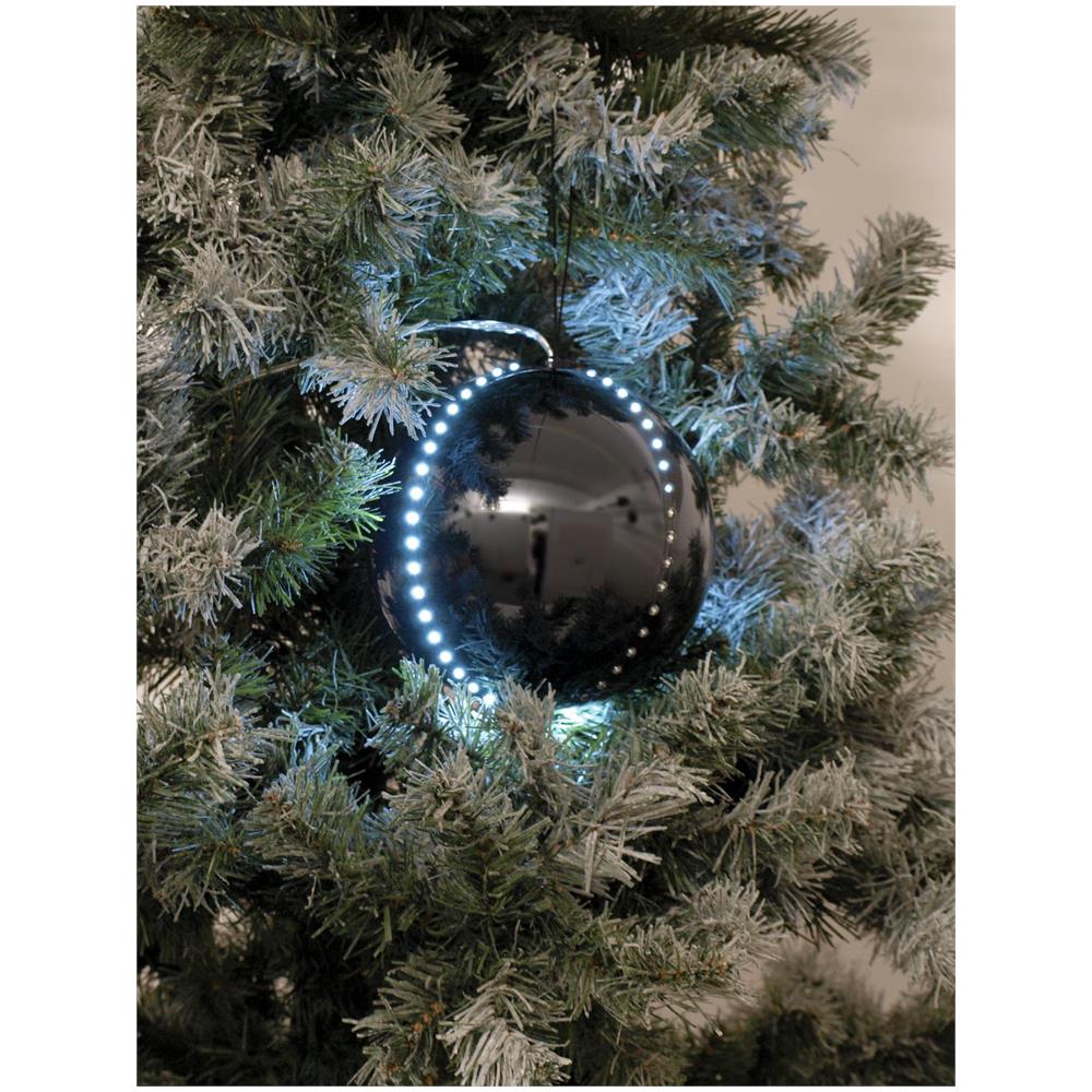 Led Snowball 8cm, Black 5x - Foto 1