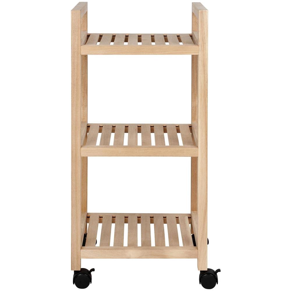 Portapacchi Bagno Acina Sedia A Rotelle Con Tre Ripiani, Legno Di Acacia, - Foto 2