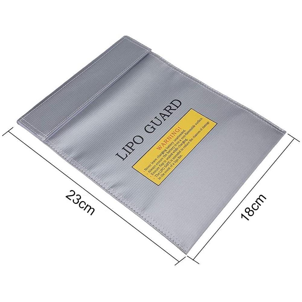 Lipo Guard Busta Antincendio Lipo Bag, 23 Cm X 18 Cm X Batterie Lipo, Colore Argento - Foto 2