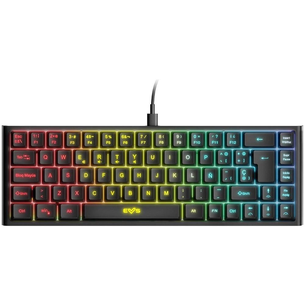 Tastiera Gaming Esg K4 Kompact-rgb 68 Tasti, Wireless, Rgb, Cavo Staccabile, Membrana - Foto 1