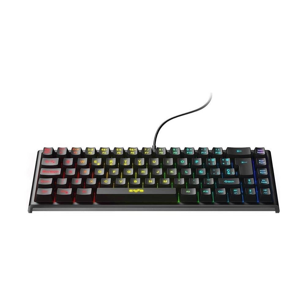 Tastiera Gaming ESG K4 KOMPACT-RGB Layout Spagnolo Nero - Foto 3