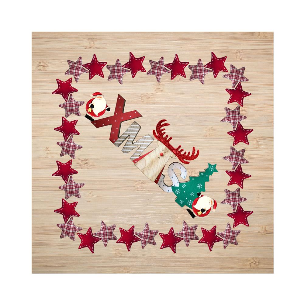 Tovaglia Natale Digitale Centrotavola Natalizio 100% Cotone Ninnoli Xmas Sv 90x90 Ninnoli - Foto 1