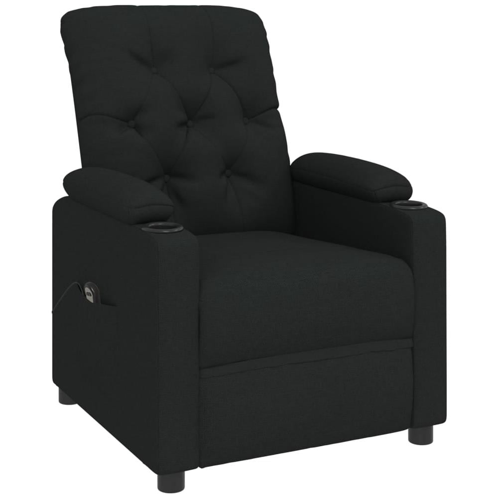 Poltrona Elettrica Reclinabile Nera In Tessuto - Foto 3