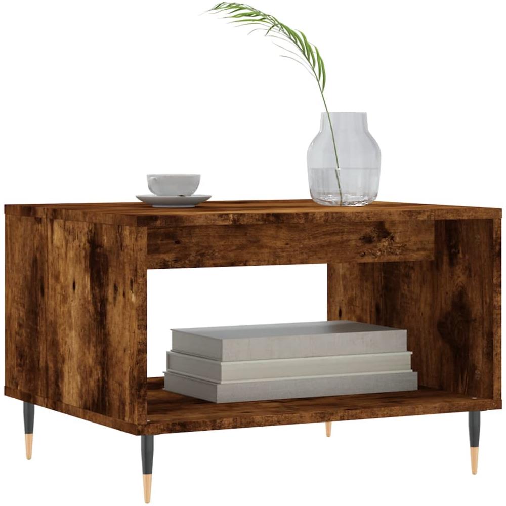 Tavolino Da Salotto Rovere Fumo 60x50x40 Cm Legno Multistrato - Foto 3