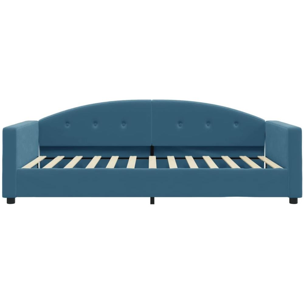 Letto Da Giorno Blu 100x200 Cm In Velluto - Foto 2