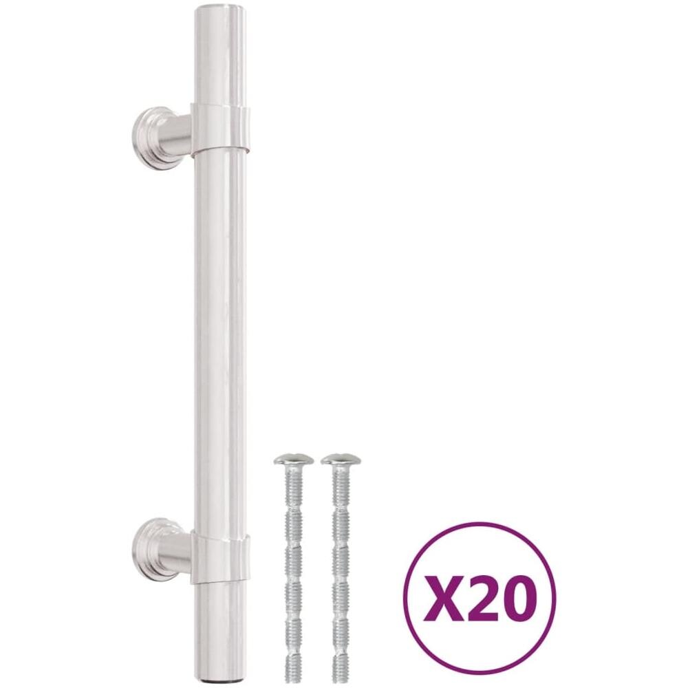 Maniglie per Mobili 20pz Argento 96mm in Acciaio Inox - Foto 2