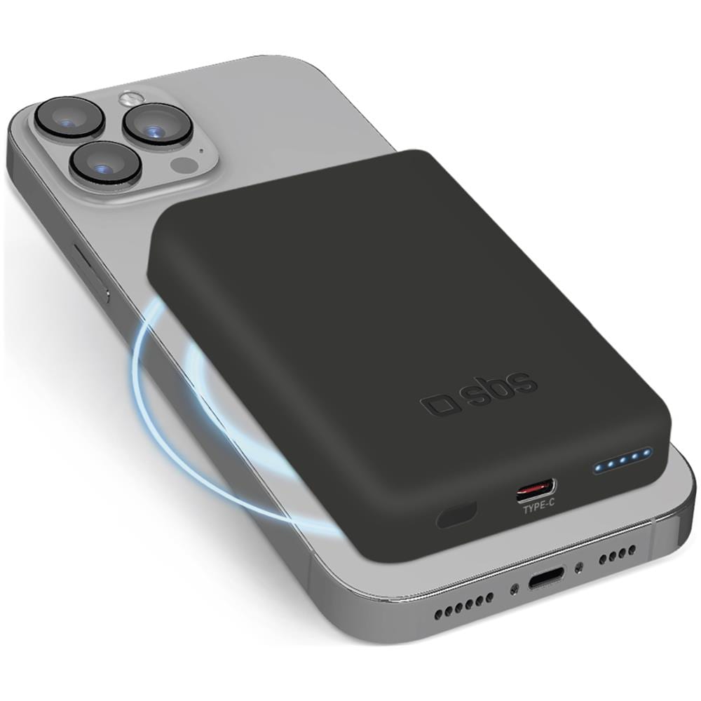 TEBB5000MAG1CK batteria portatile Polimeri di litio (LiPo) 5000 mAh Carica wireless Nero - Foto 1