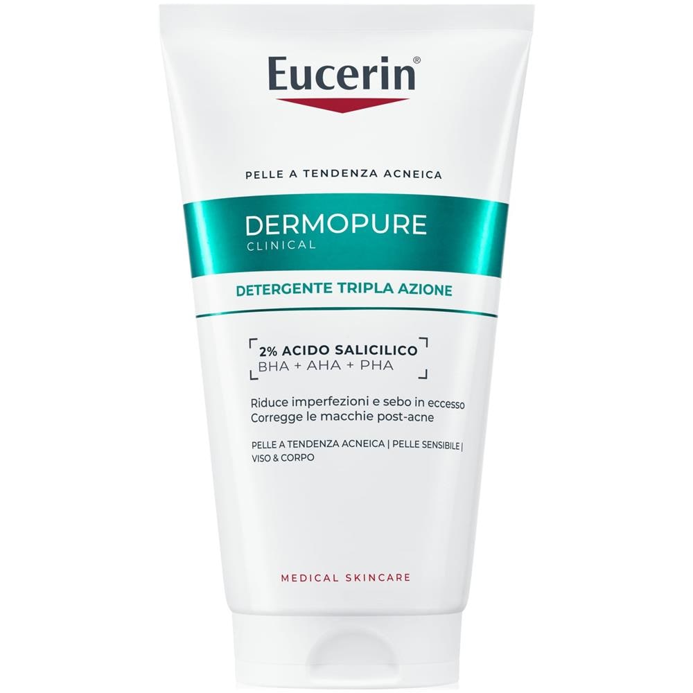 Eucerin Dermopure Clinical Detergente Tripla Azione 150 ml - Foto 1