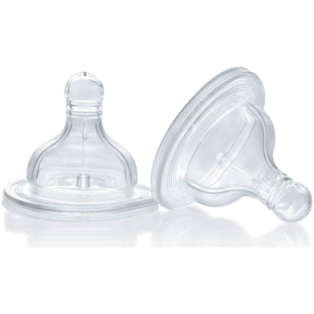 Set 2 Tettarelle Rotonda Flusso Denso Silicone 4m+ - Foto 1