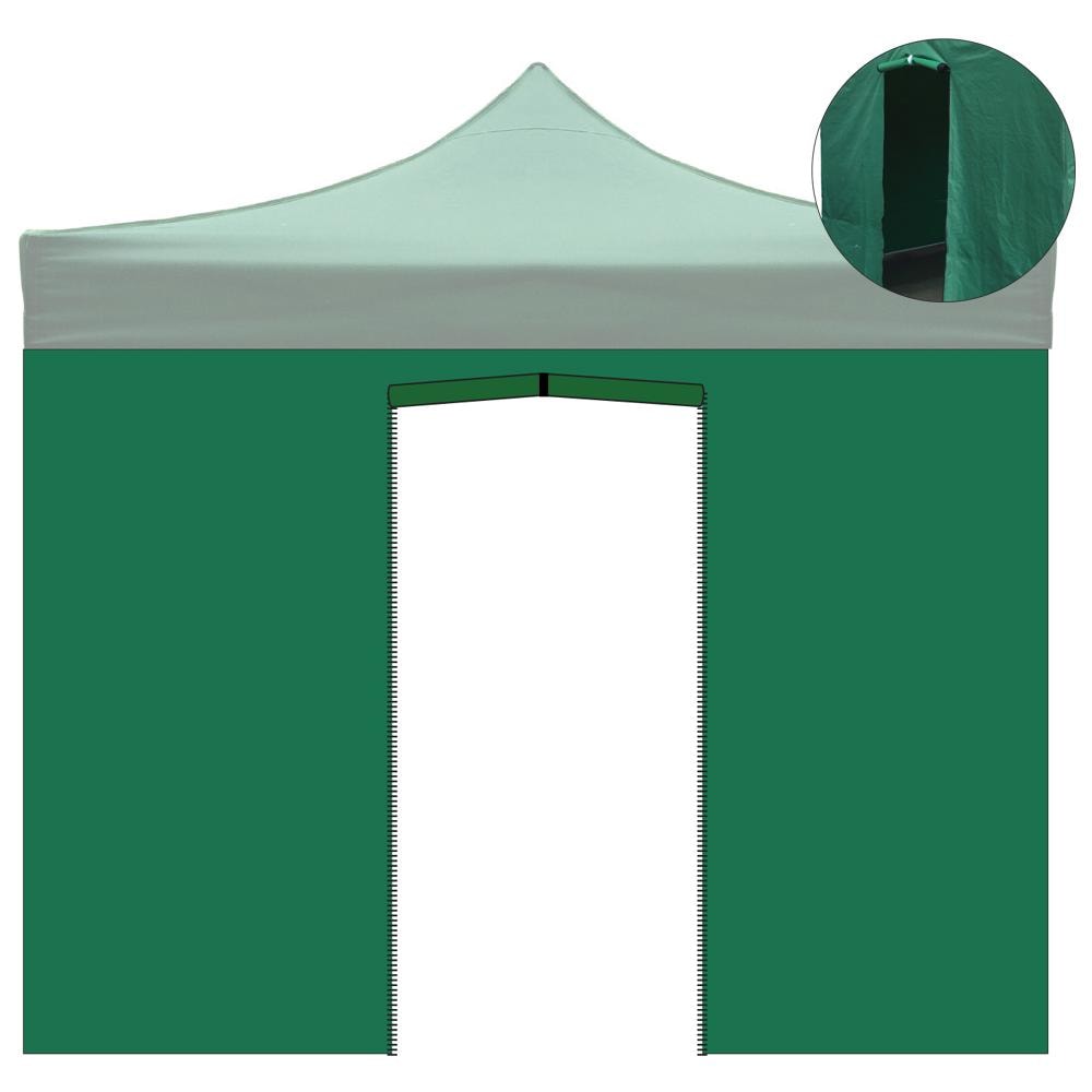 Telo Laterale Con Porta Gazebo 3x3mt Tessuto Oxford 600d Impermeabile 9004/4 - Foto 1
