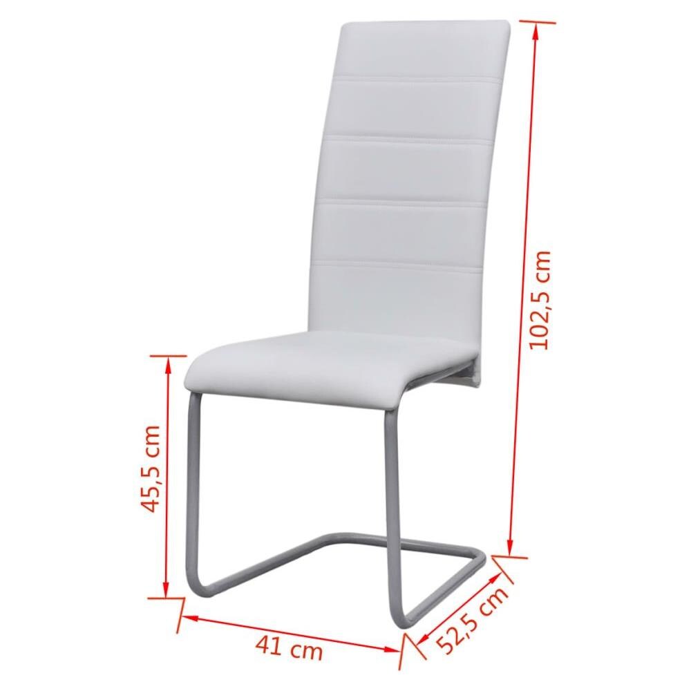 Set 2 Sedie Da Cucina / pranzo Cantilever Con Schienale Alto Bianche - Foto 16