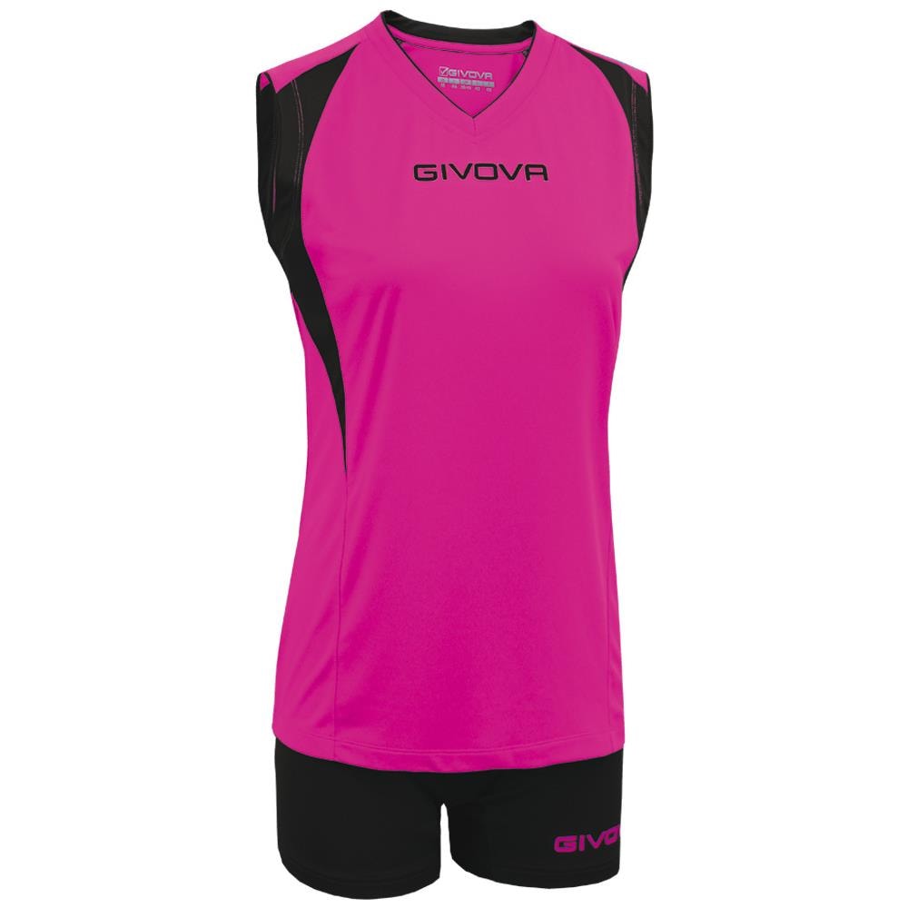 Kit Volley Spike Completino Per La Pallavolo Di Maglia Smanicata E Pantaloncino Di Colore Fuxia / nero Taglia M - Foto 1