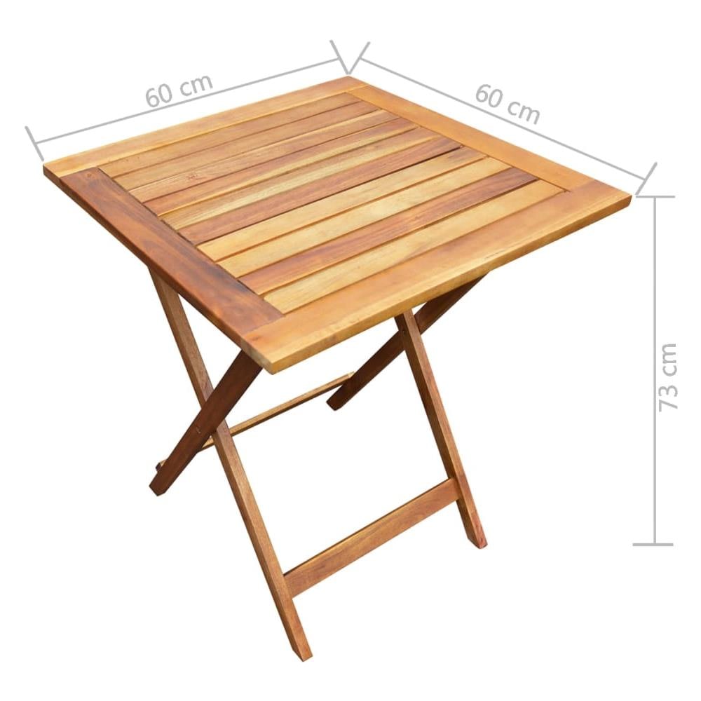 Set Da Bistrò 3 Pz In Legno Massello Di Acacia - Foto 7