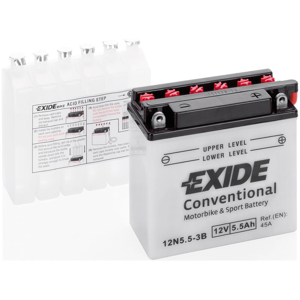 Ex12n553b Batteria 12v Bike Conventional 6 Ah 45 A - Foto 1