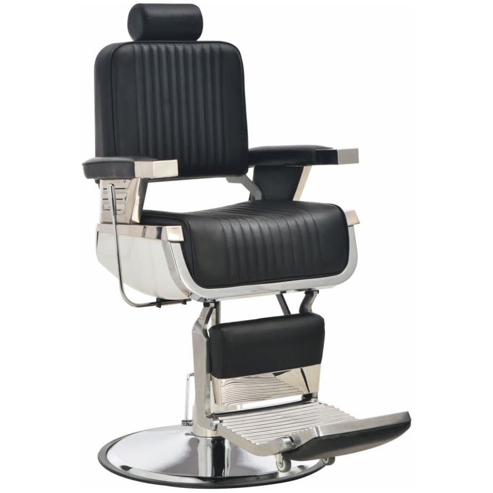 Poltrona Da Barbiere Nera 68x69x116 Cm In Similpelle - Foto 1