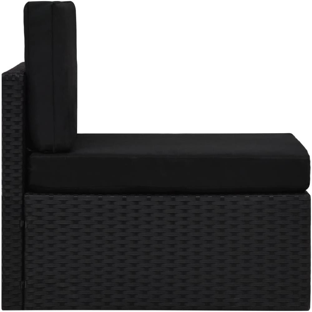 Seduta Centrale Modulare in Polyrattan Nero - Foto 2