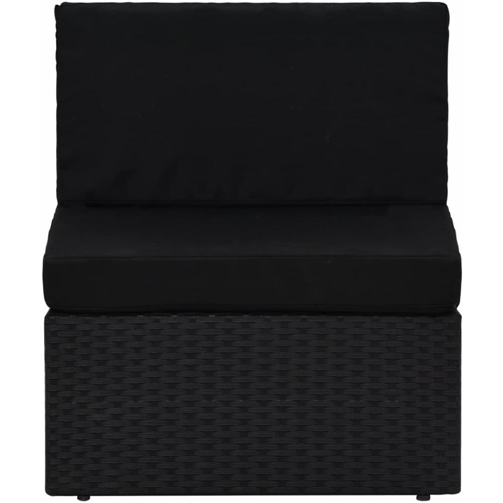 Seduta Centrale Modulare in Polyrattan Nero - Foto 3