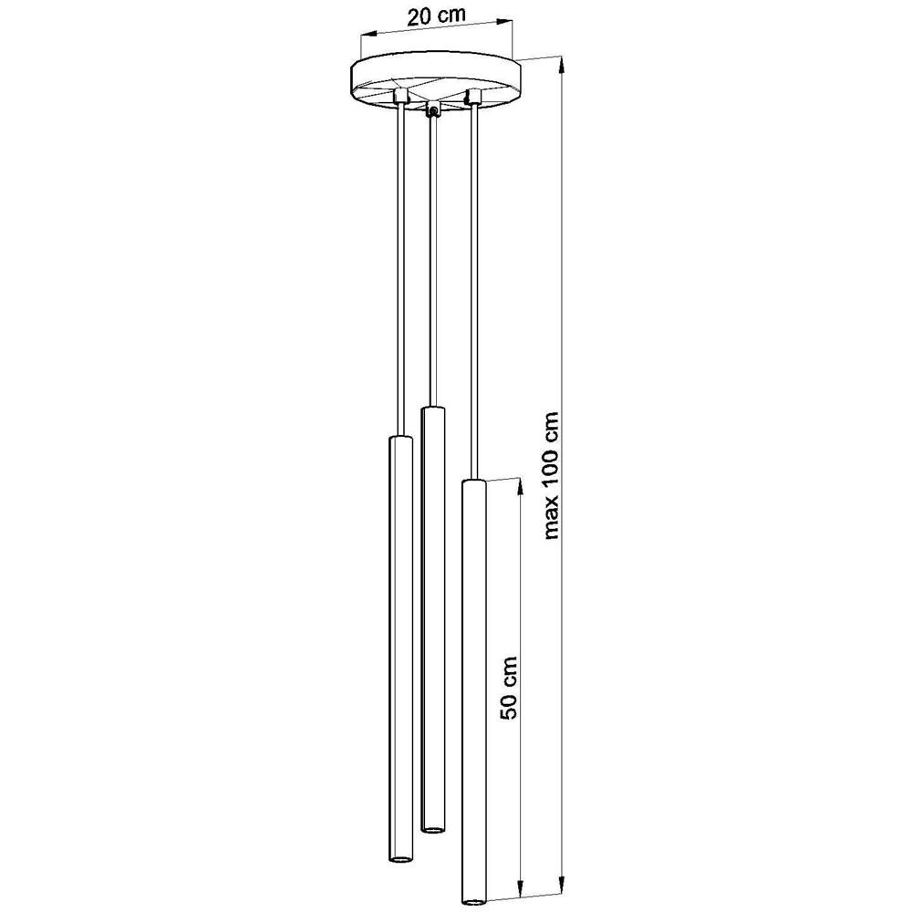 Pendente A Goccia A Grappolo Con 3 Luci Bianco, G9 - Foto 2