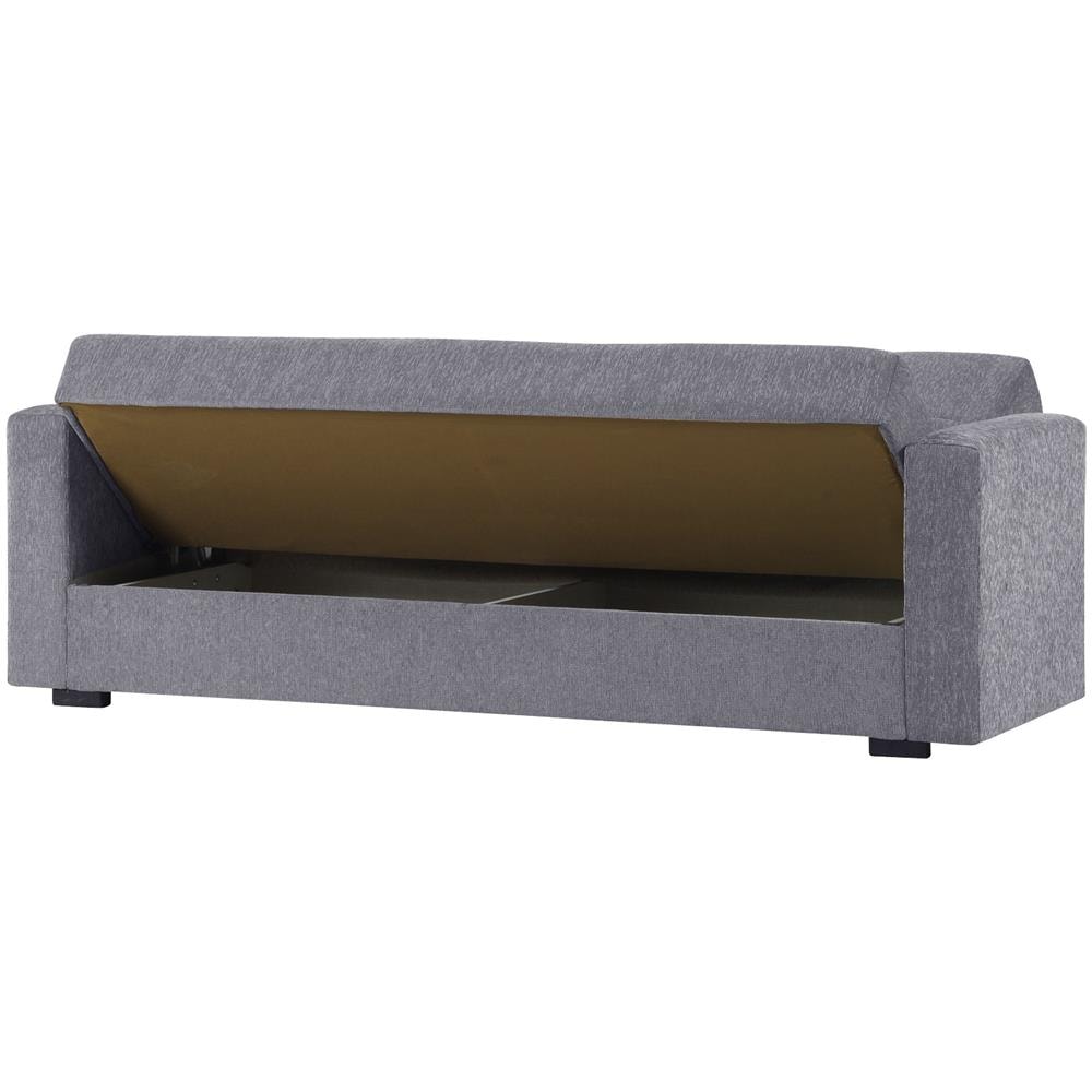 Divano Letto Contenitore A 3 Posti, 212 X 80 X 87h Cm, Color Grigio - Foto 4