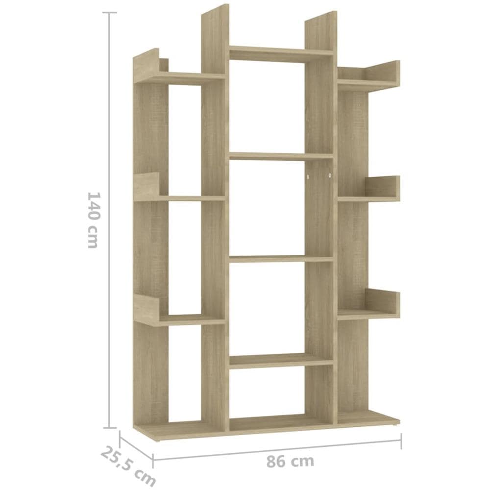 Libreria Rovere Sonoma 86x25,5x140 cm in Truciolato - Foto 2
