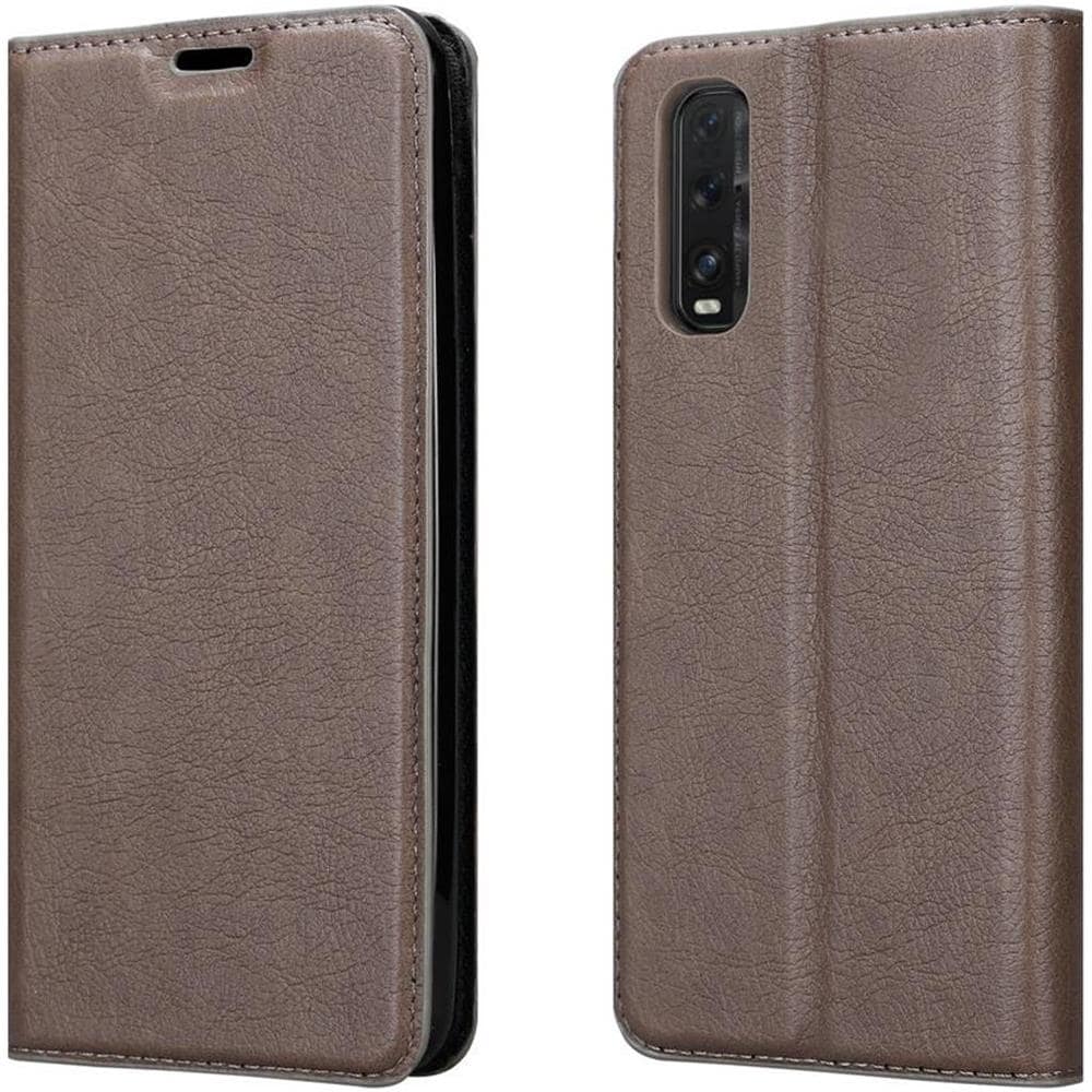 Custodia Compatibile Con Oppo Find X2 In Bruno Caffè - Coperchio Protettiva Con Chiusura Magnetica, Funzione Stand E Tasca Per Le Carte - Foto 8