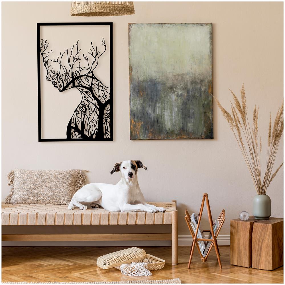 Silhouette Di Volto Femminile 74 X 56 Cm, Volto Femminile In Metallo Arte Murale Decorazione D'interni - Foto 2