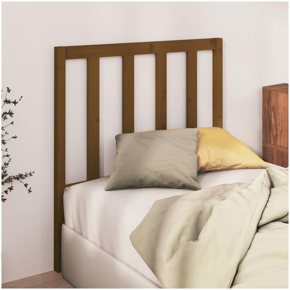 Testiera Per Letto Miele 106x4x100 Cm In Legno Massello Di Pino - Foto 3