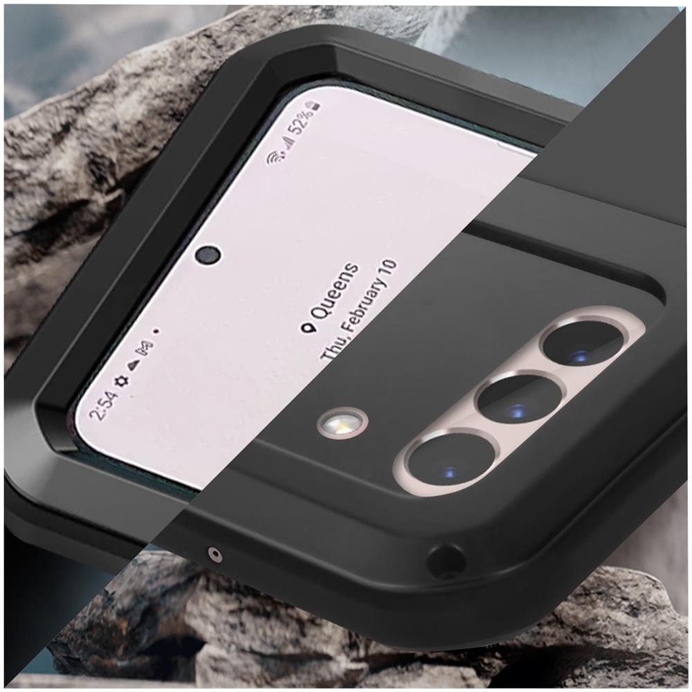 Cover Samsung S22 Anticadute 1,8m + Vetro Temperato Powerful Nera - Foto 2