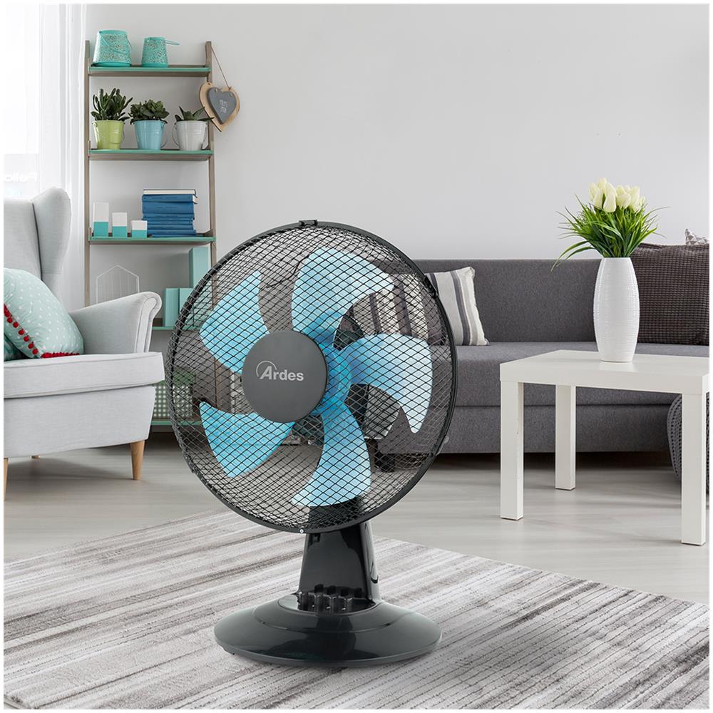 AR5ST30N Steelo 30N Ventilatore da Tavolo Diametro 30 cm Colore Nero - Foto 4