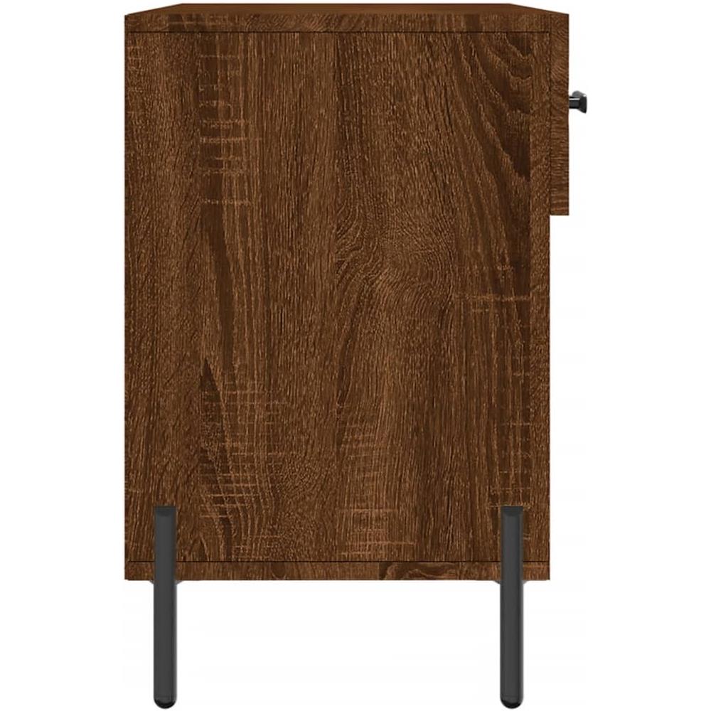 Panca Porta Scarpe Rovere Marrone 102x35x55cm Legno Multistrato - Foto 2