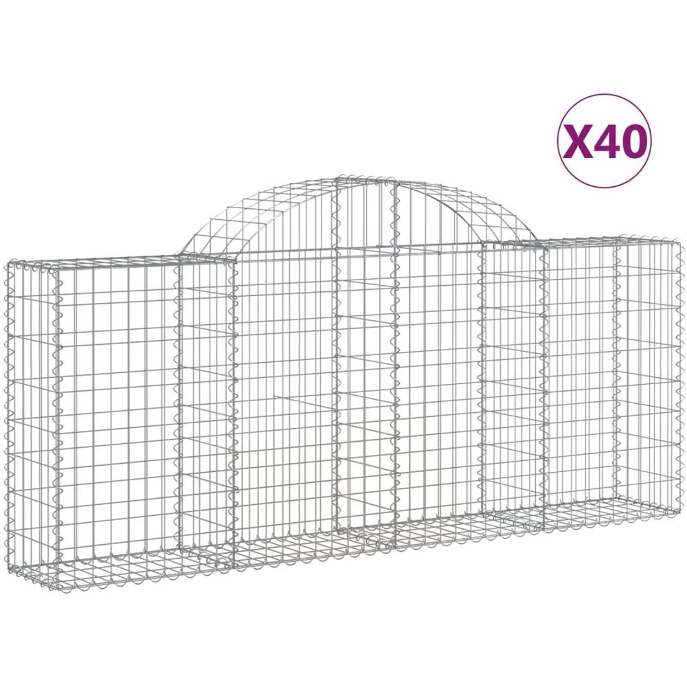 Cesti Gabbioni Ad Arco 40 Pz 200x30x80/100 Cm Ferro Zincato - Foto 2