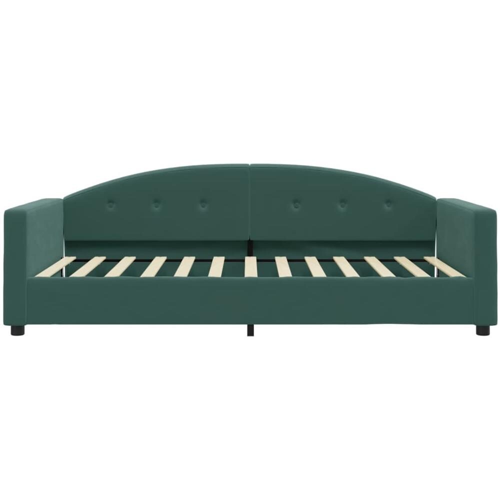 Letto Da Giorno Verde Scuro 100x200 Cm In Velluto - Foto 2